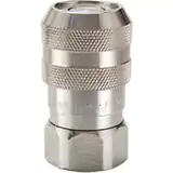 派克FS 系列快換陰接頭 - 使用化學(xué)兼容性強(qiáng)的316不銹鋼材料，無溢流型，承壓可達(dá)2000 psi